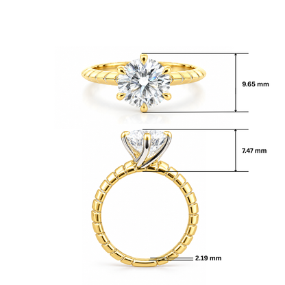 Lunara Gleam Solitaire Lab Grown Diamond Ring