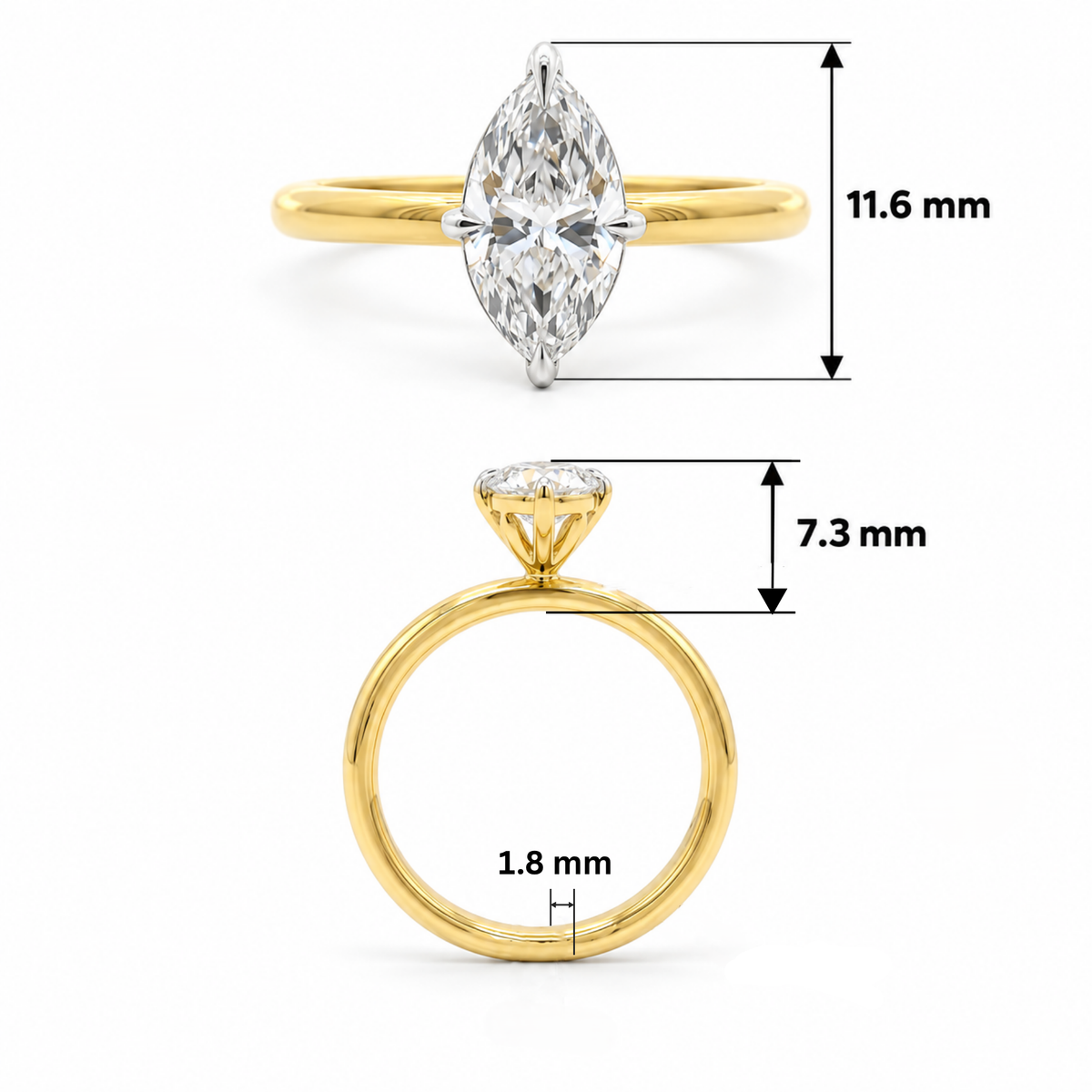 Serenya Solitaire Lab Grown Diamond Ring