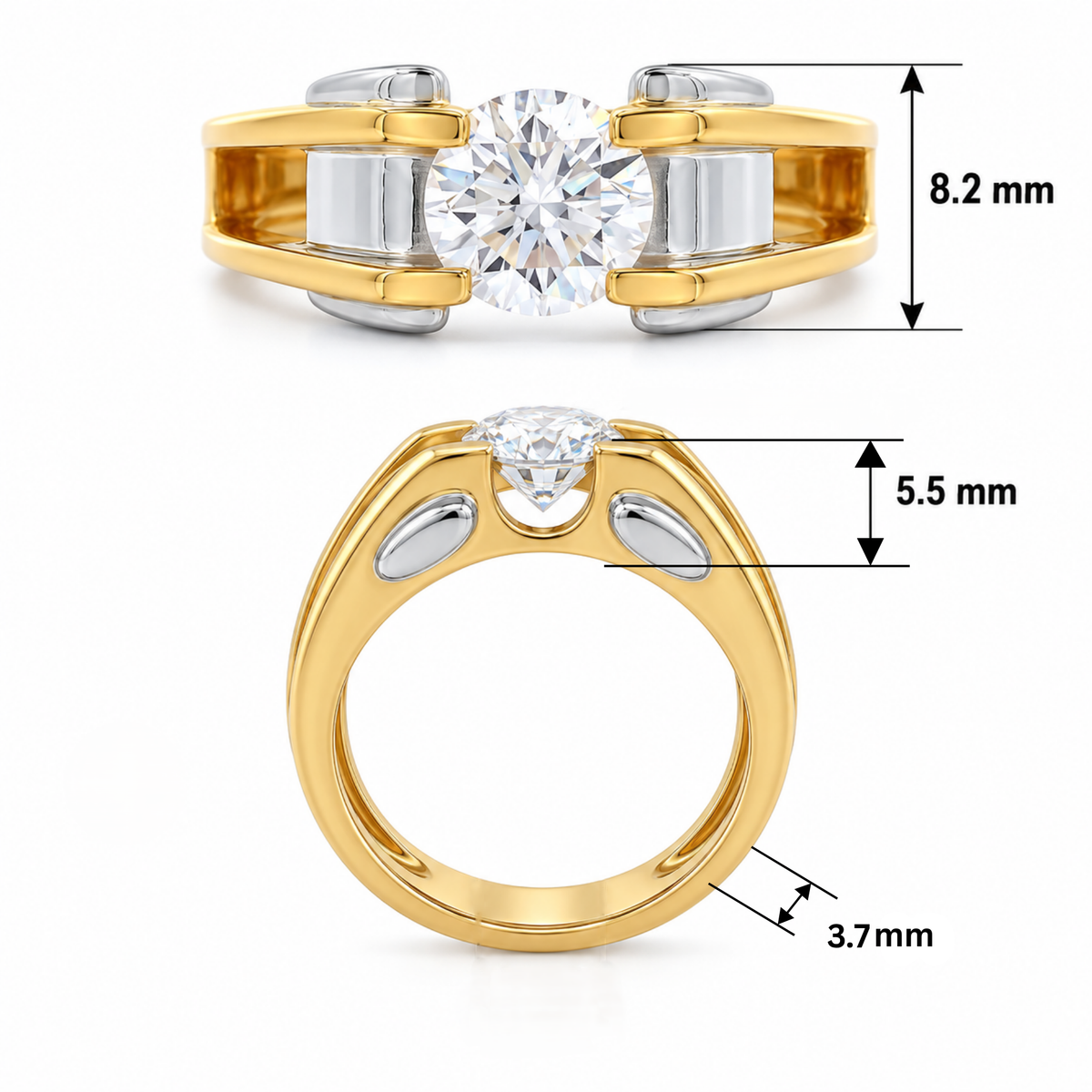 Liora Axis Solitaire Lab Grown Diamond Ring
