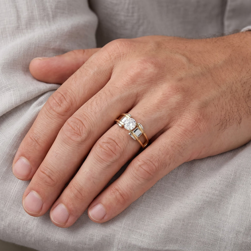 Liora Axis Solitaire Lab Grown Diamond Ring