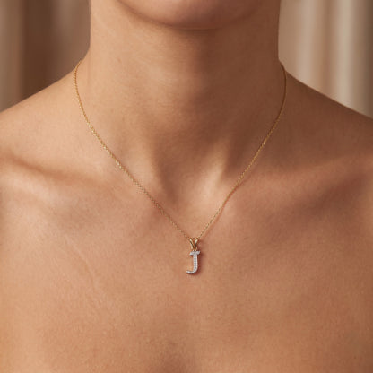 J-Initial Lab Grown Diamond Pendant