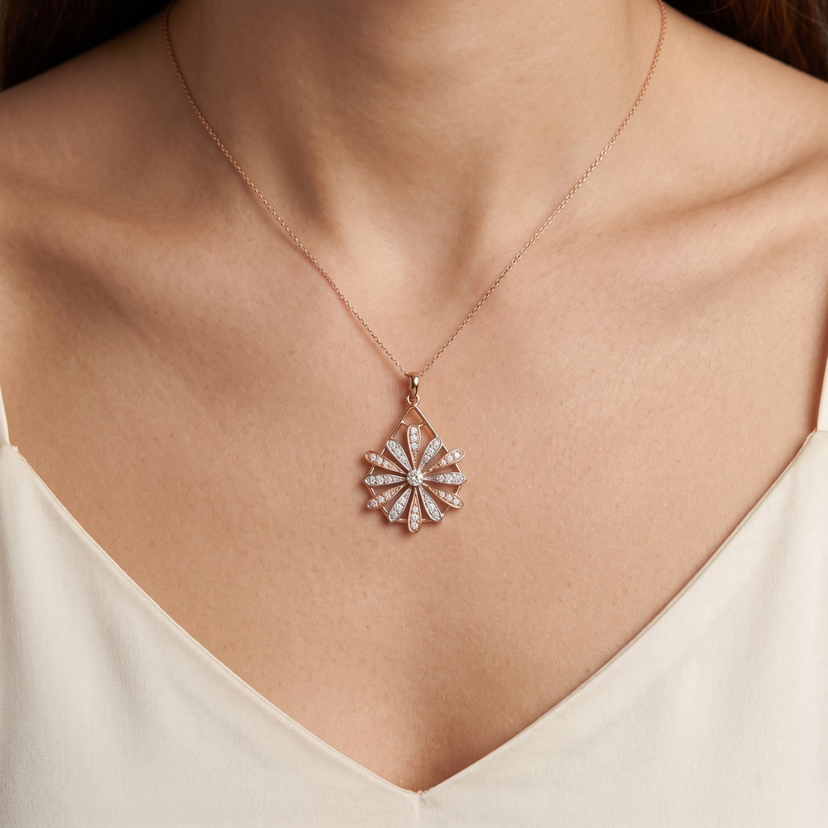 Starlit Marigold Lab Grown Diamond Pendant