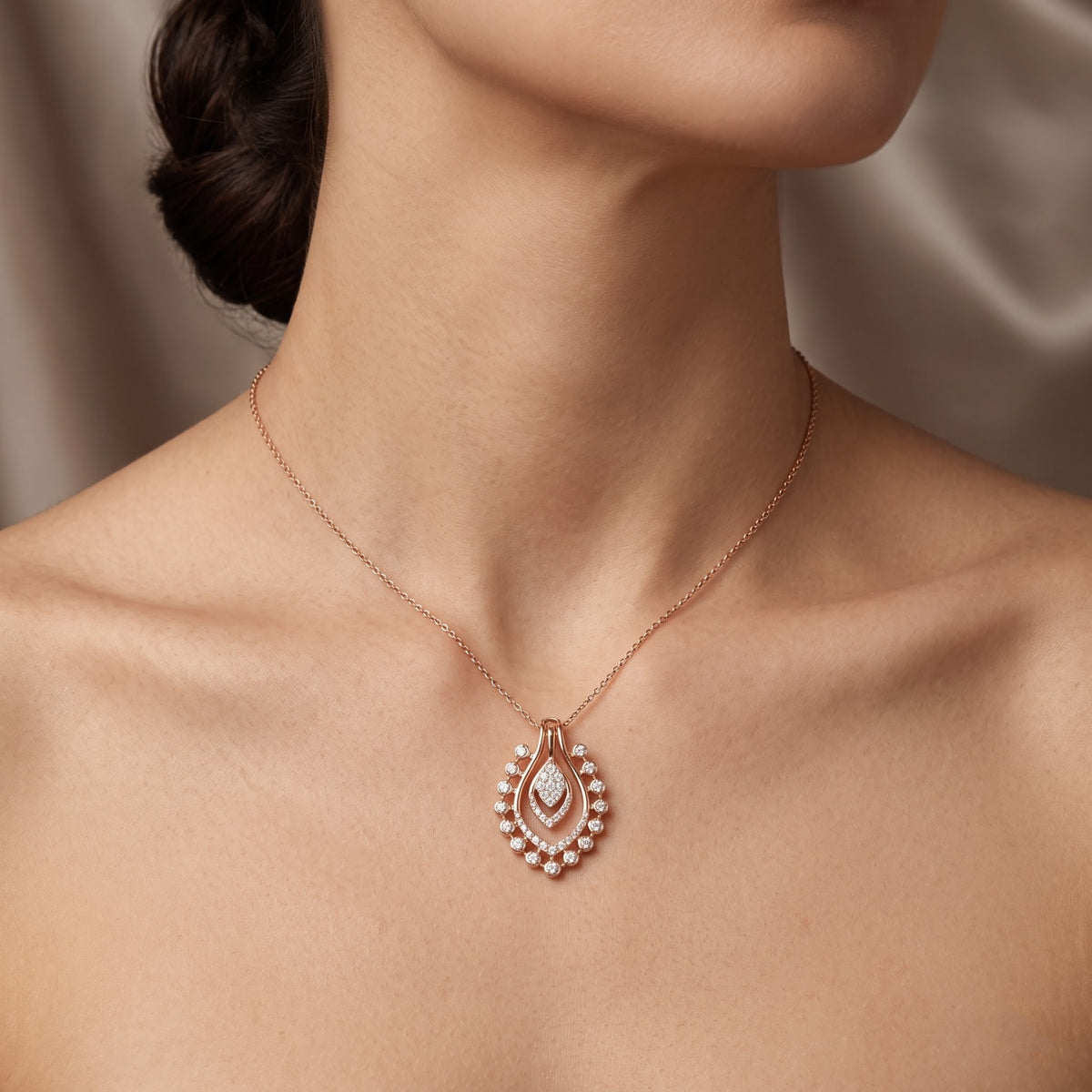 Twilight Tear Aura Lab Grown Diamond Pendant