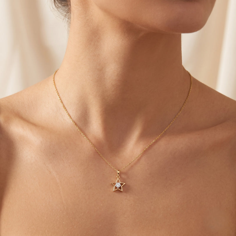 Radiant North Star Lab Grown Diamond Pendant