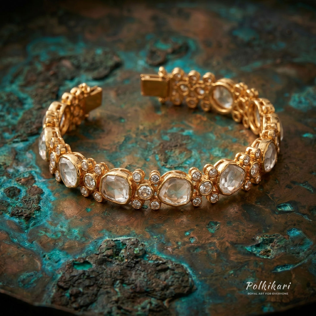 Silhouette Pulse Lab Grown Polki Bracelet