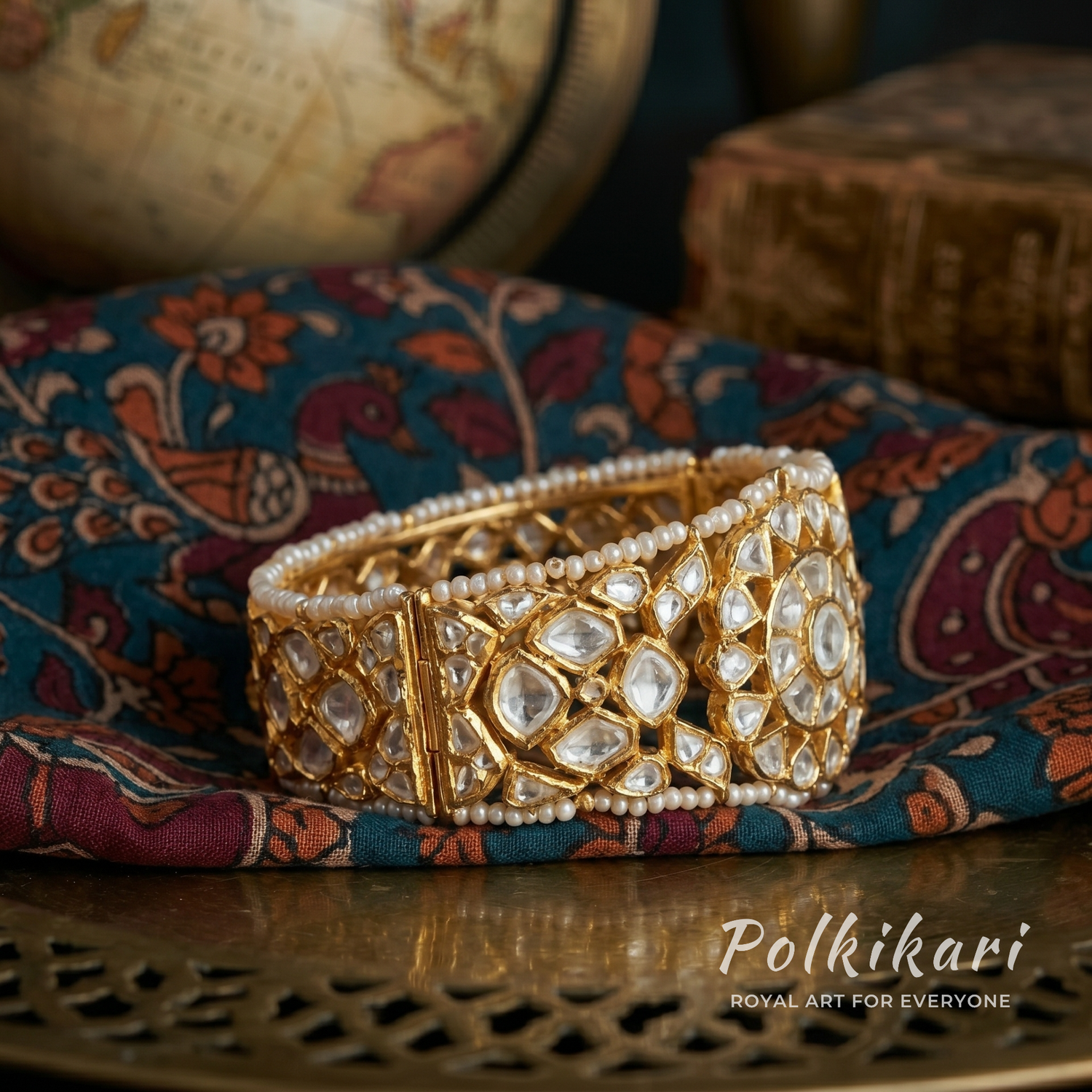 Sovereign Mandala Lab Grown Polki Bangles (Pair)