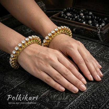 Infinite Orbit Lab Grown Polki Bangles (Pair)