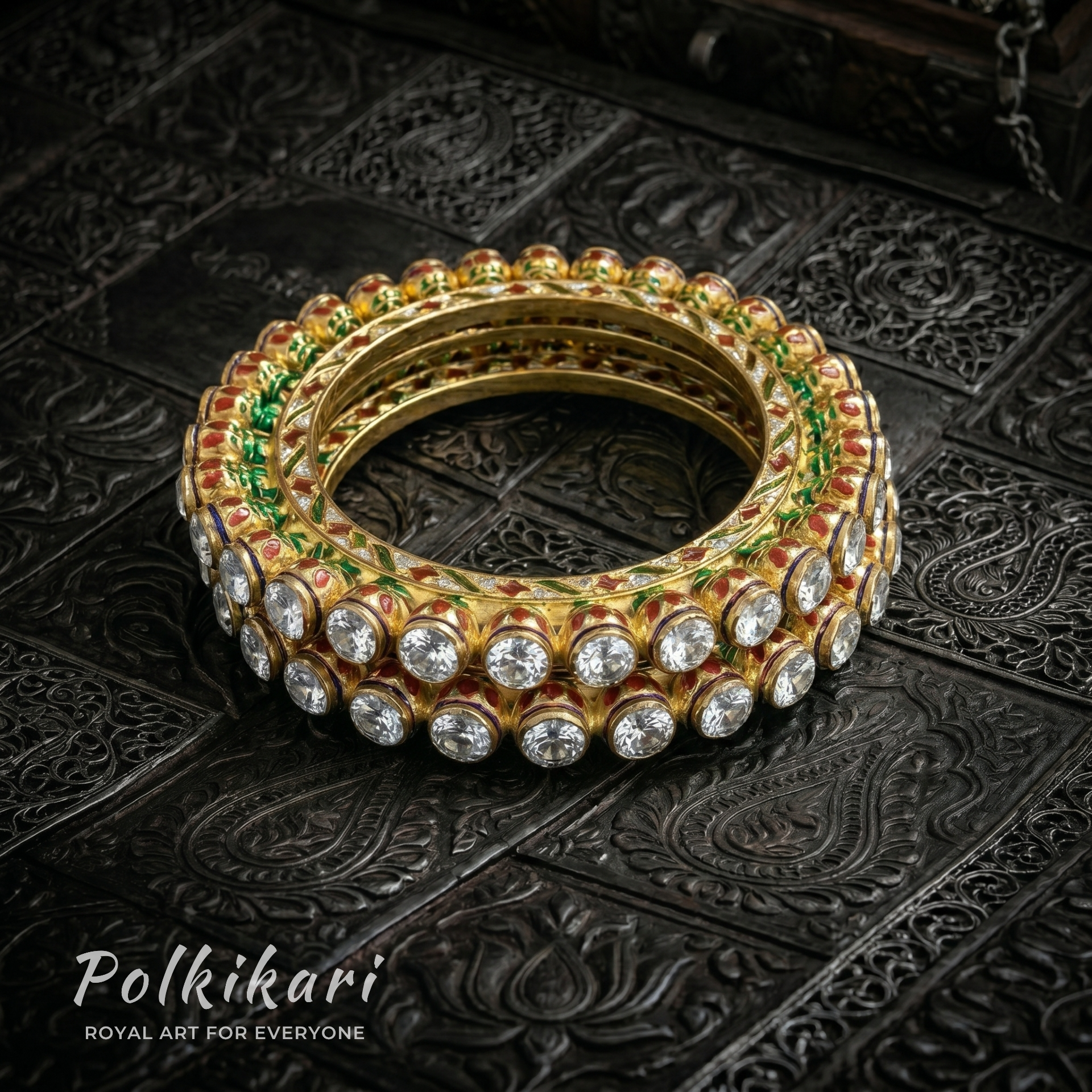 Infinite Orbit Lab Grown Polki Bangles (Pair)