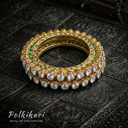 Infinite Orbit Lab Grown Polki Bangles (Pair)