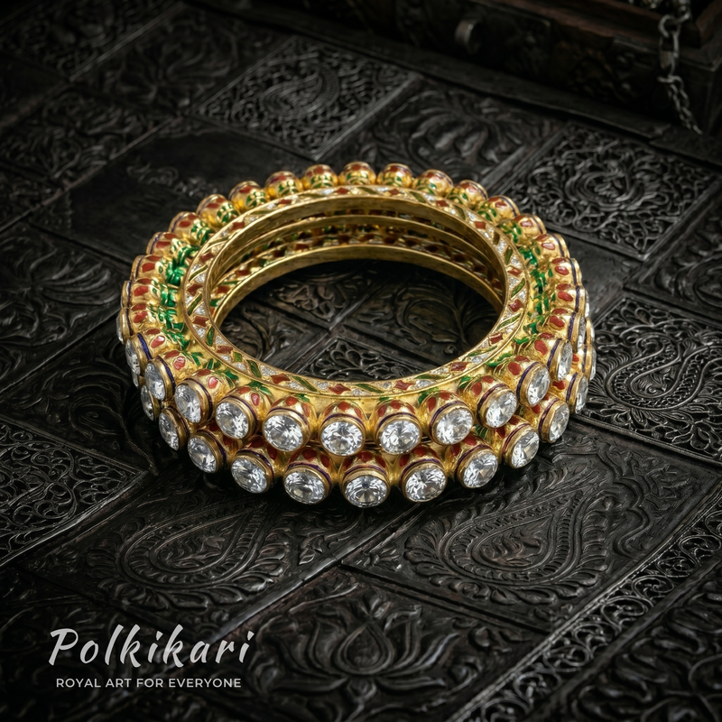 Infinite Orbit Lab Grown Polki Bangles (Pair)