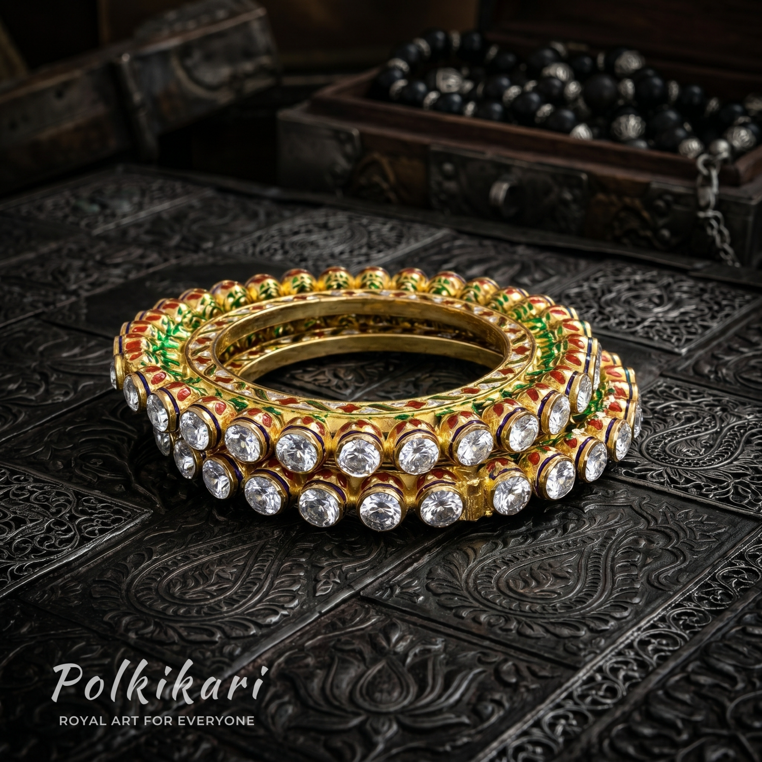 Infinite Orbit Lab Grown Polki Bangles (Pair)