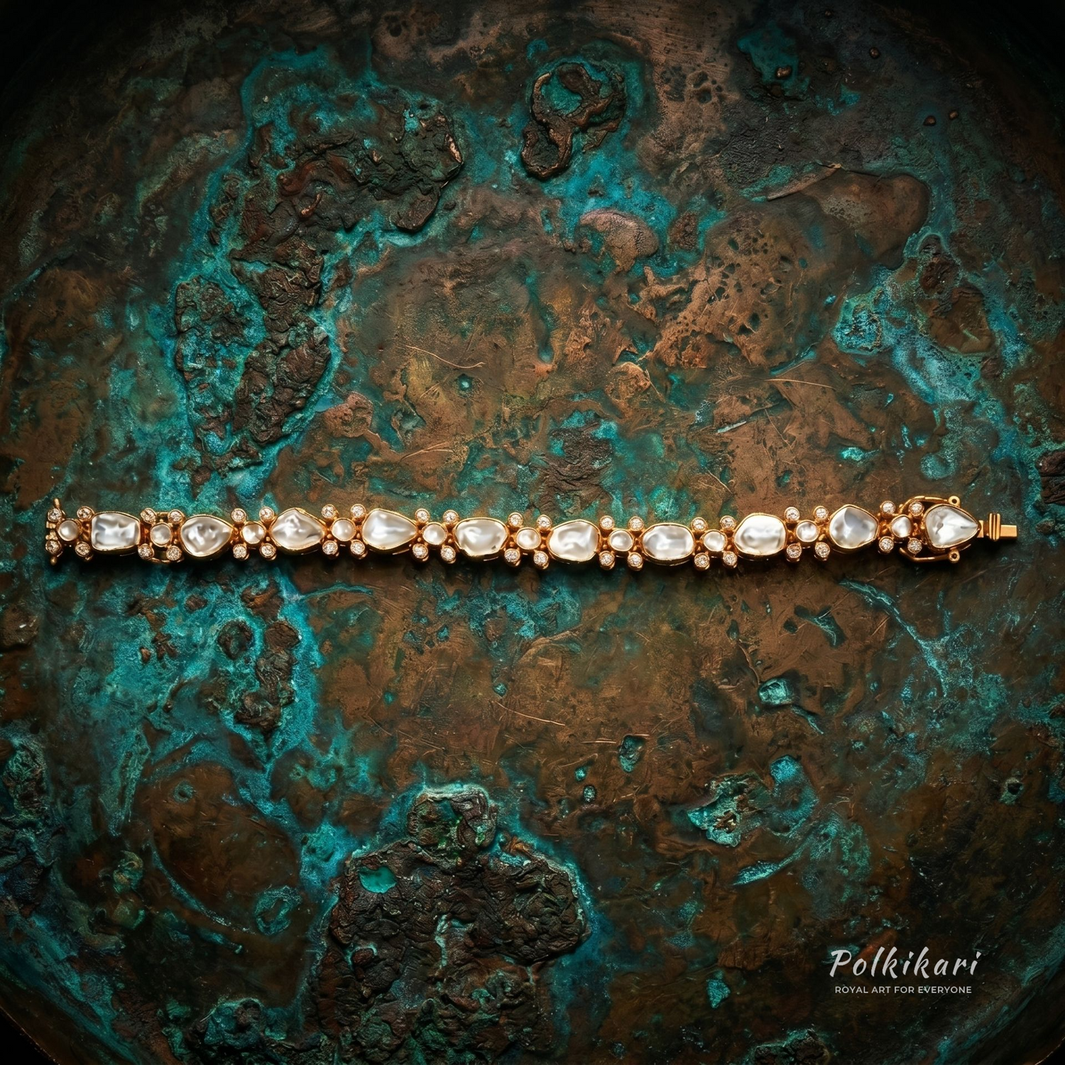 Silhouette Pulse Lab Grown Polki Bracelet
