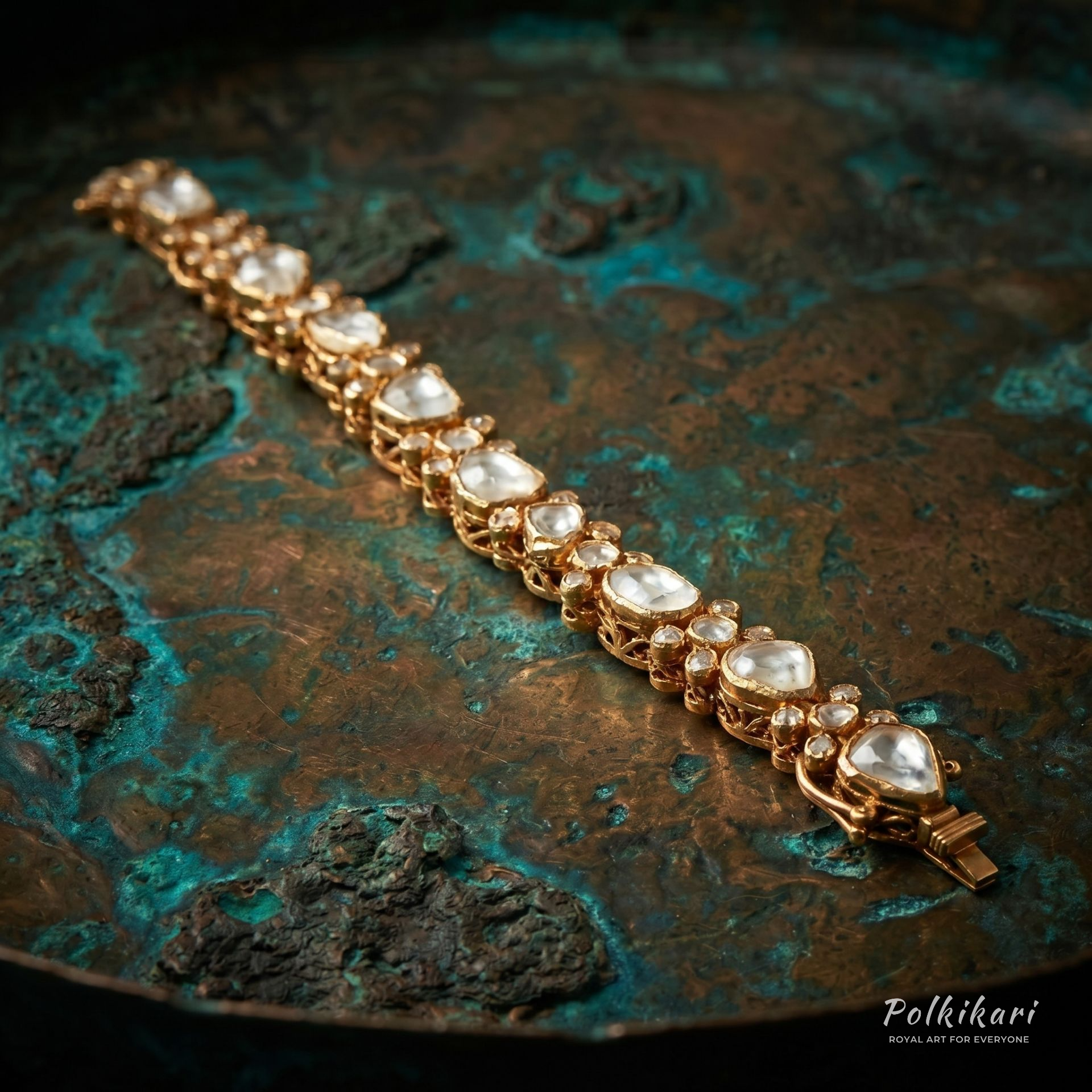 Silhouette Pulse Lab Grown Polki Bracelet