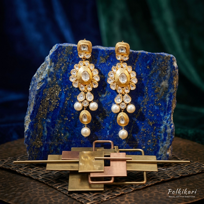 Grand Flora Lab Grown Polki Earrings