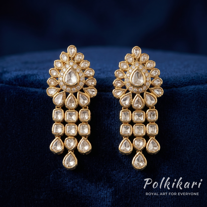 Surya Kiran Lab Grown Polki Necklace Set