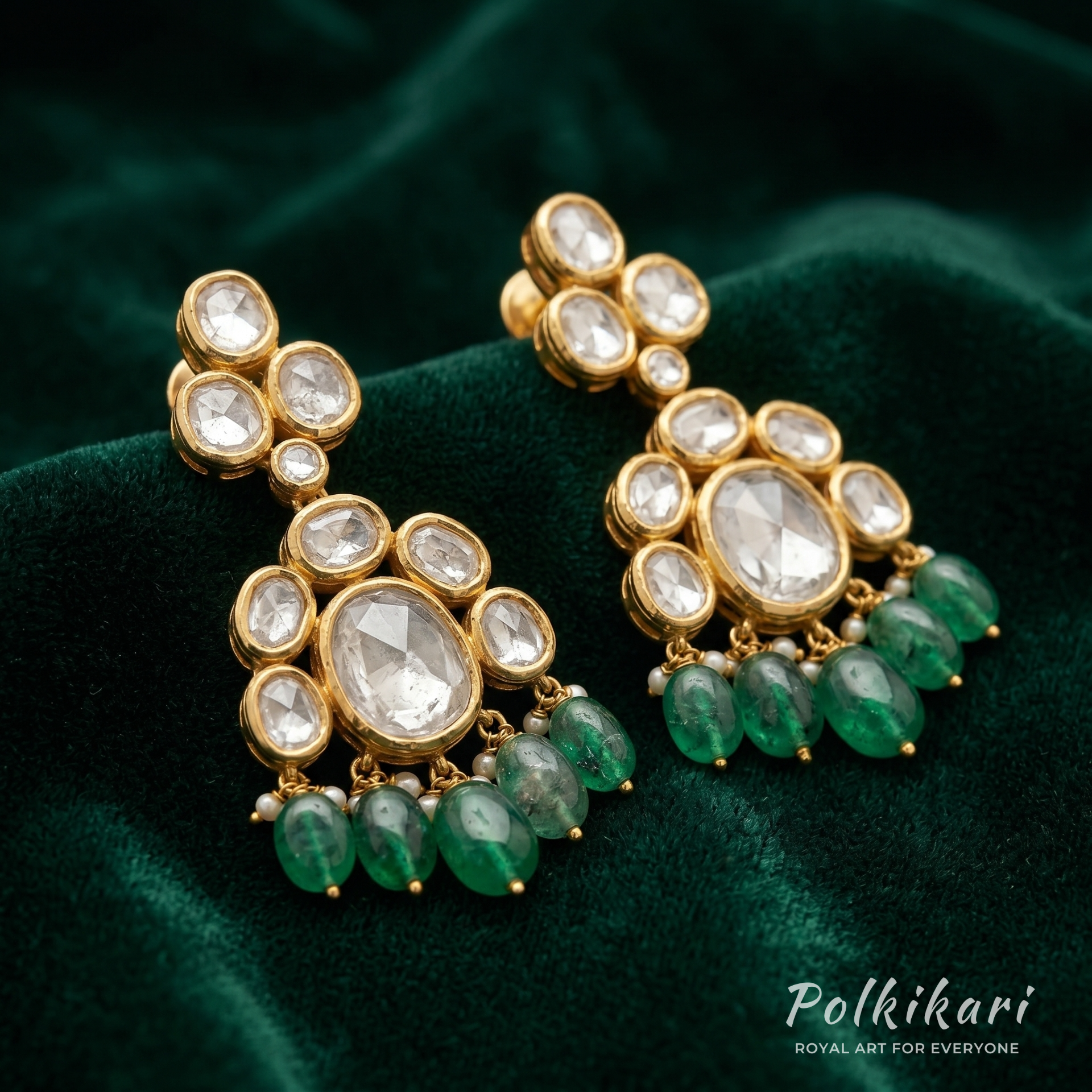 Ivy Veranda Lab Grown Polki Necklace Set