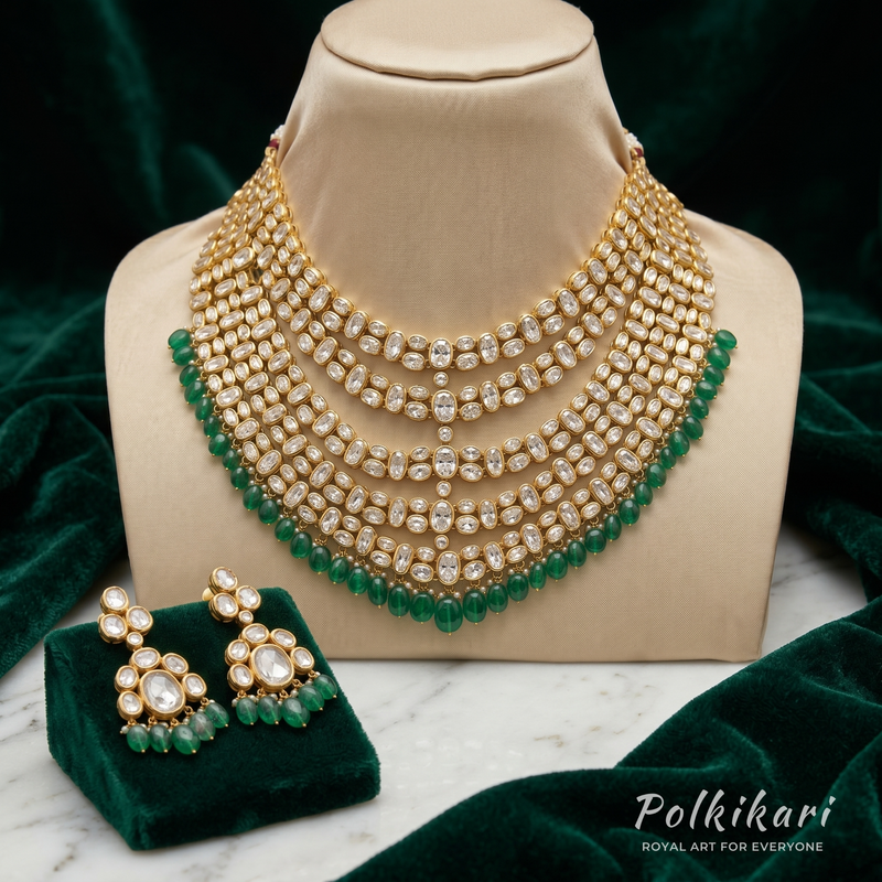Ivy Veranda Lab Grown Polki Necklace Set