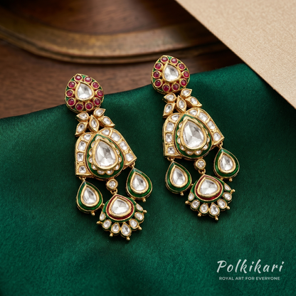Gilded Arcade Lab Grown Polki Necklace Set