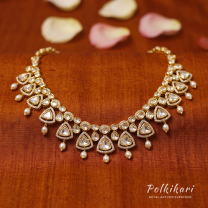 Ethereal Apex Lab Grown Polki Necklace Set