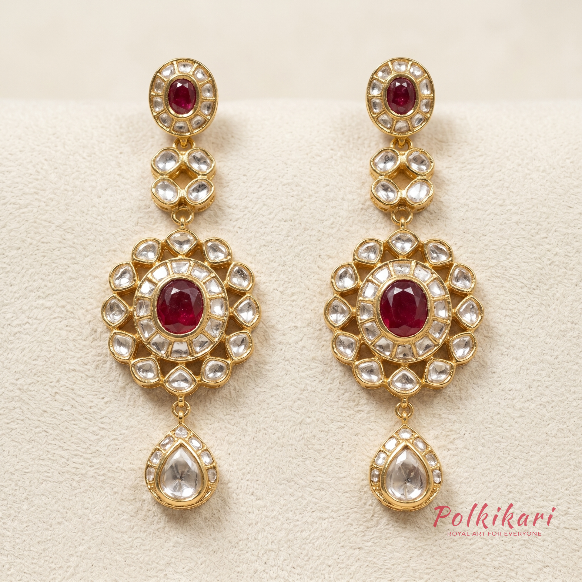 Iconic Aura Lab Grown Polki Necklace Set