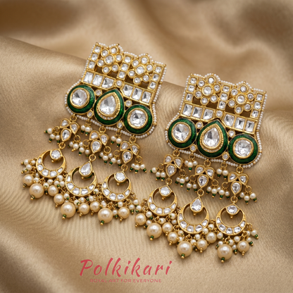 Portico Halo Lab Grown Polki Pendant Set