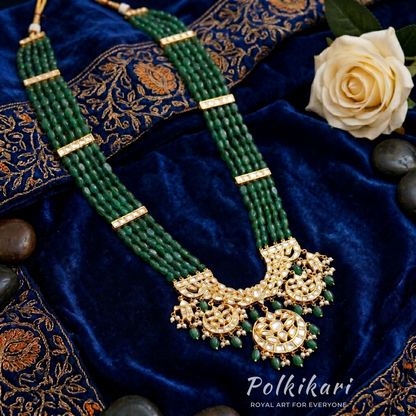 Velvet Forest Suite Lab Grown Polki Pendant Set