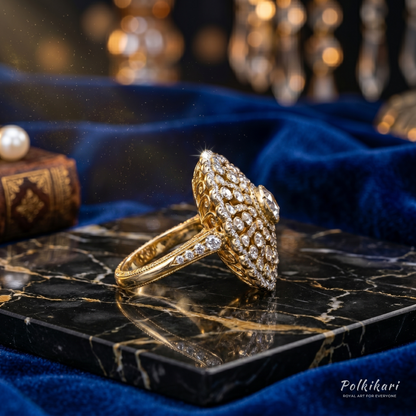 Iconic Frost-Bloom Lab Grown Polki Ring