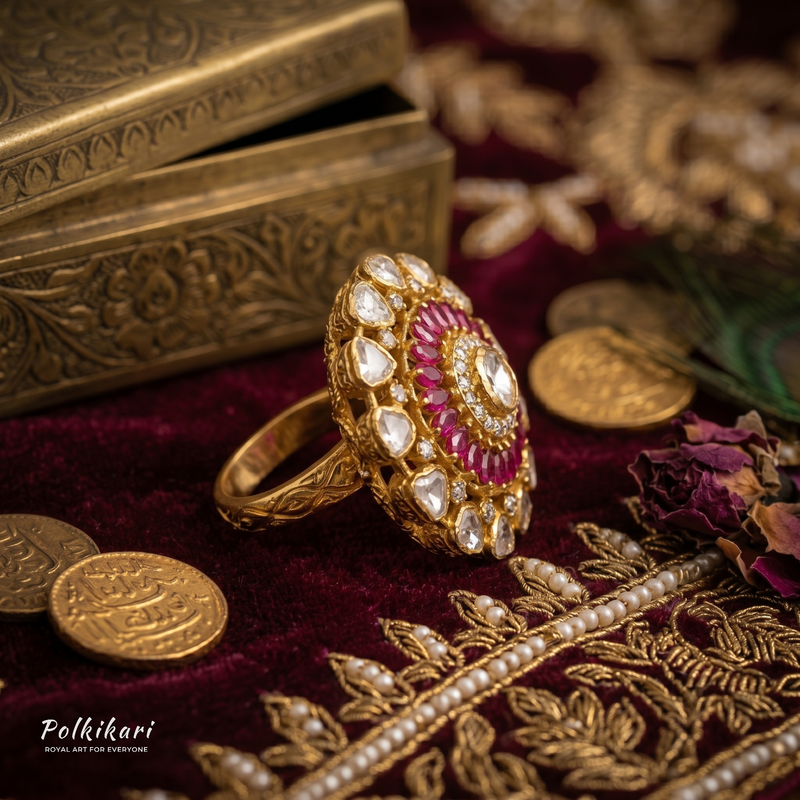 Imperial Medallion Lab Grown Polki Ring