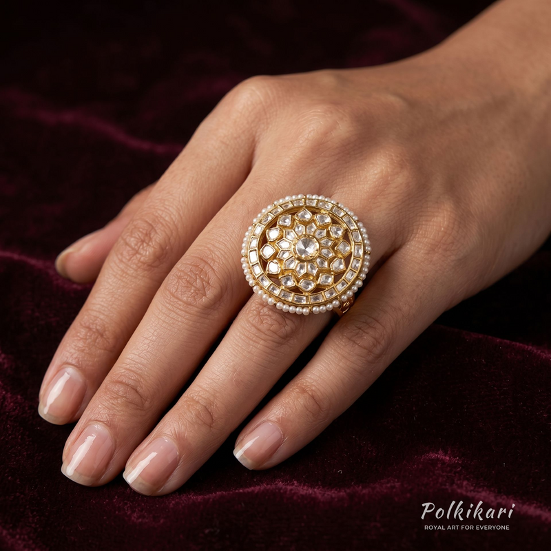 Ananta Blossom Lab Grown Polki Ring