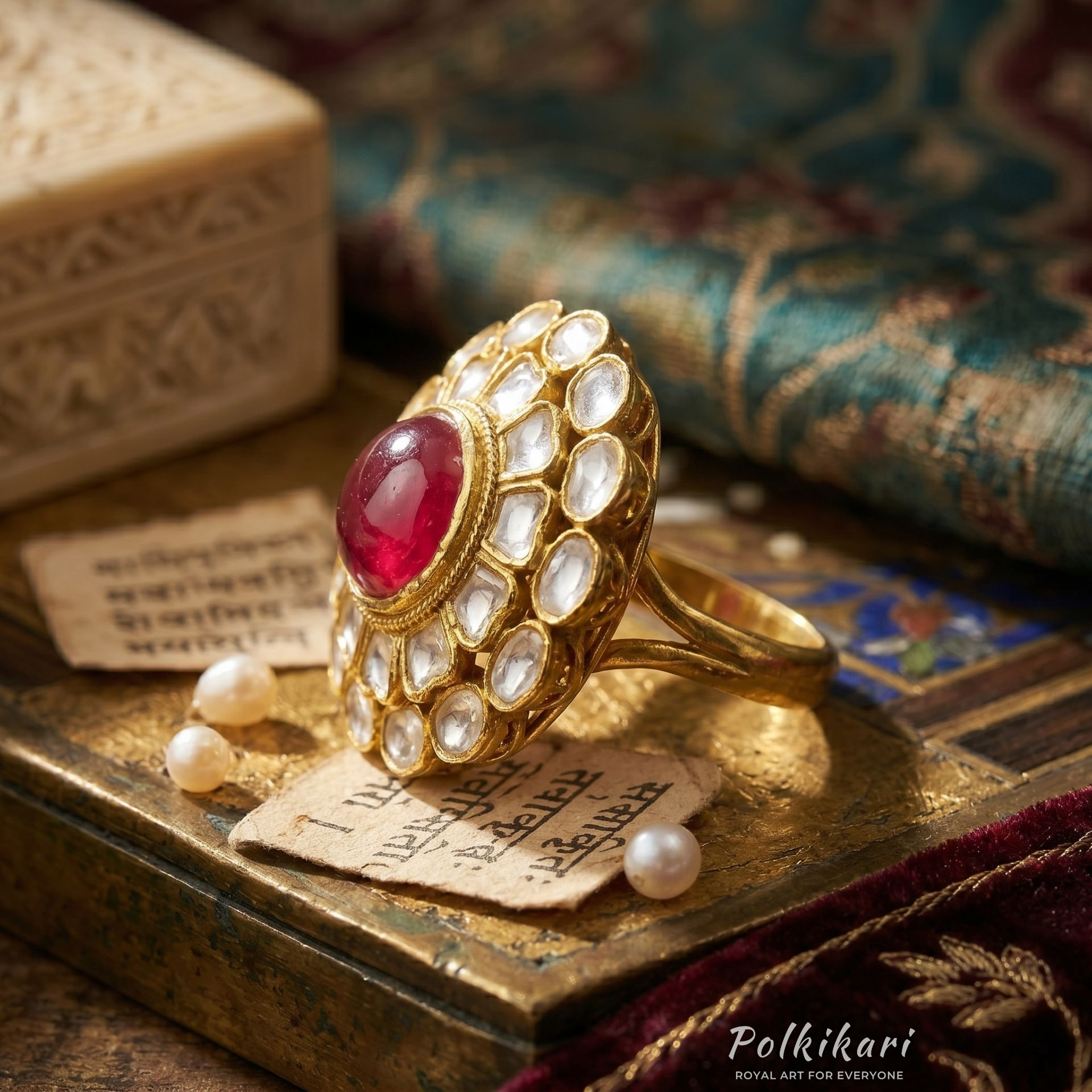 Manika Aura Lab Grown Polki Ring