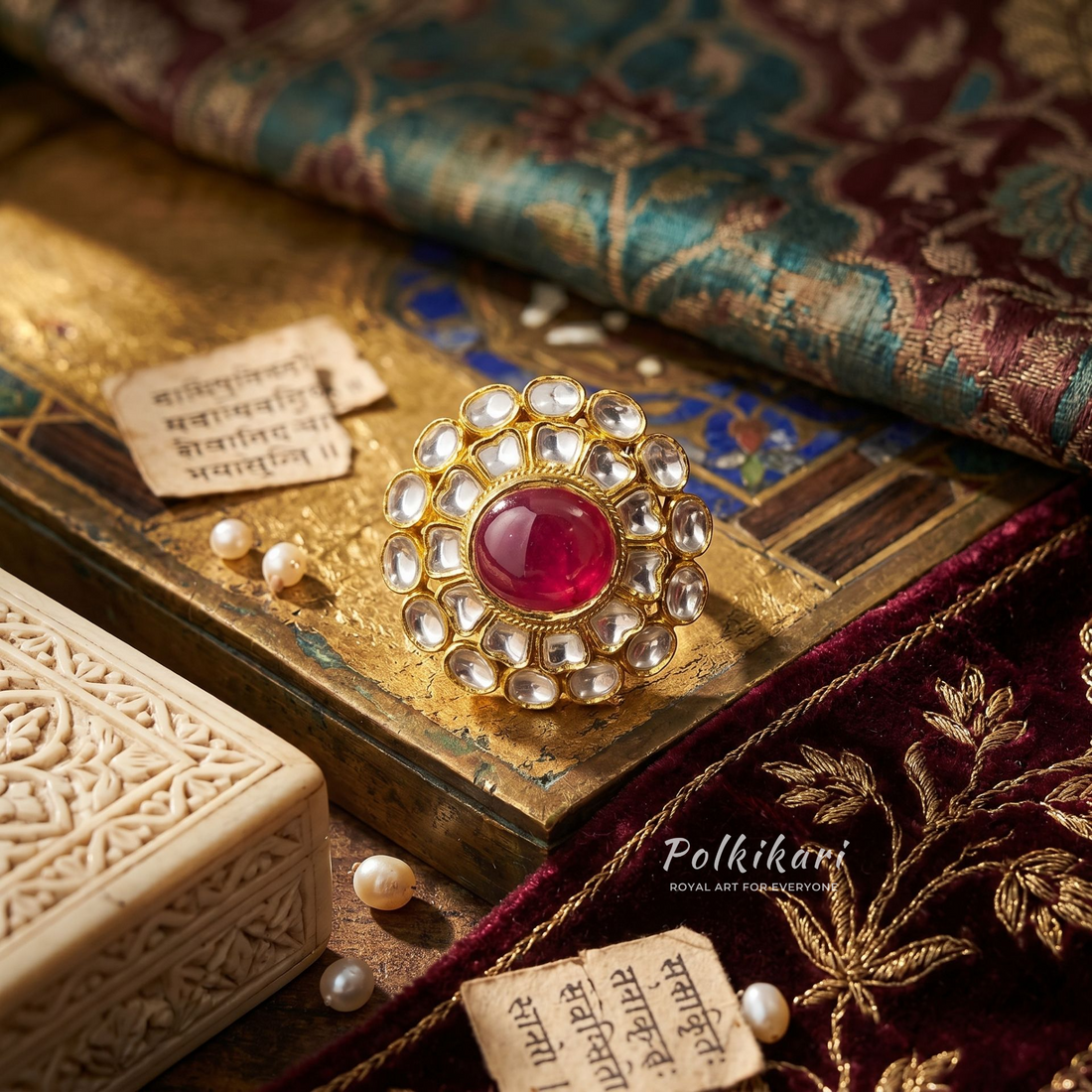 Manika Aura Lab Grown Polki Ring