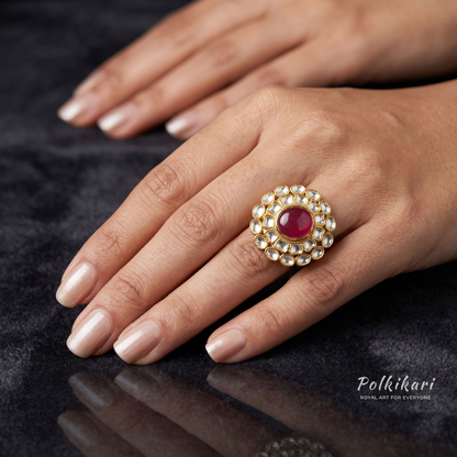 Manika Aura Lab Grown Polki Ring