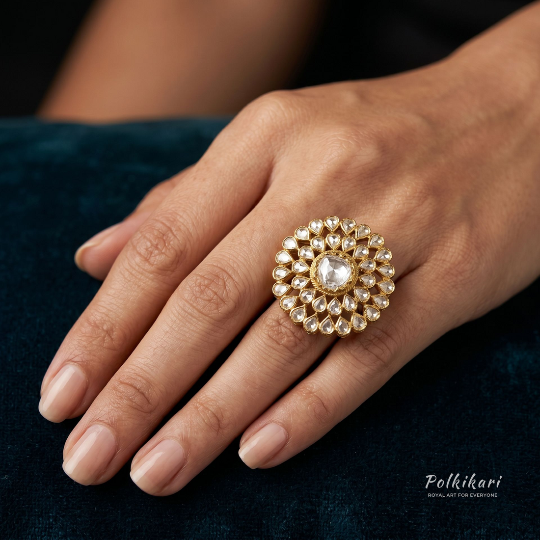 Veda Aura Lab Grown Polki Ring