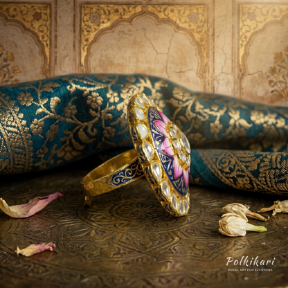 Zardozi Bloom Lab Grown Polki Ring