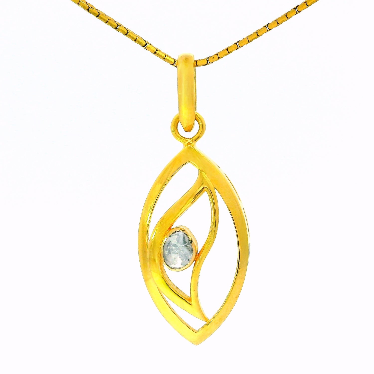 Oracle Eye Lab Grown Polki Pendant