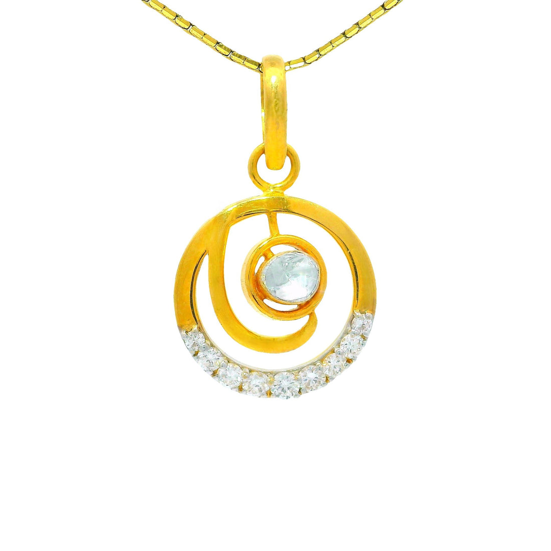 Circle of Light Lab Grown Polki Pendant