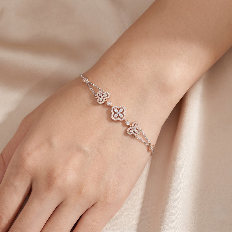 Clover Bloom Lab Grown Diamond Bracelet