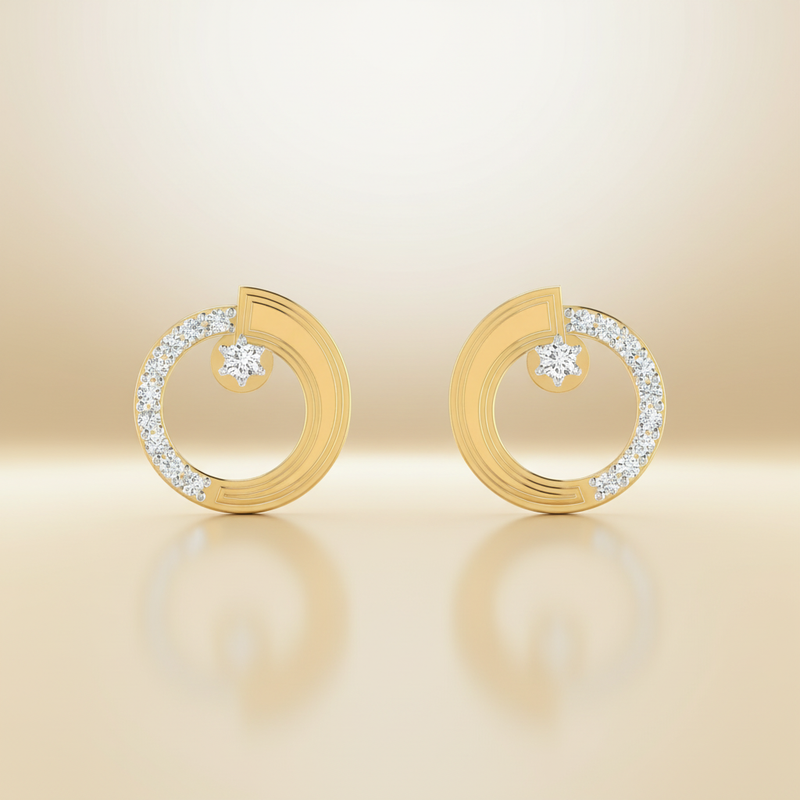 Lumina Nebula Gold Plated Lab Grown Diamond Earrings