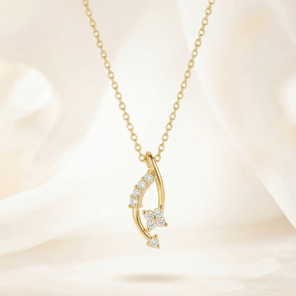 Elysian Petal Gold Plated Lab Grown Diamond Pendant