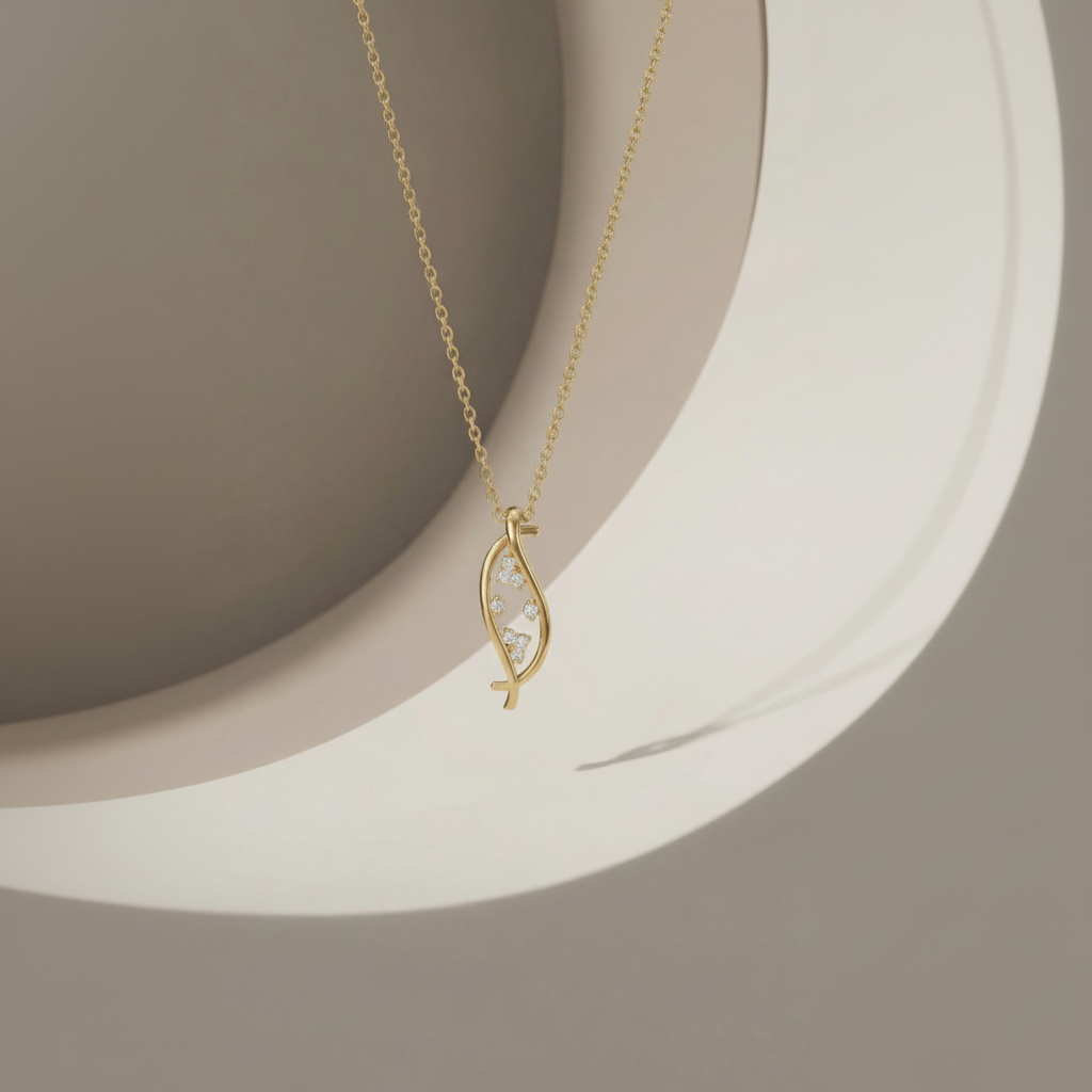 Grace Bloom Gold Plated Lab Grown Diamond Pendant