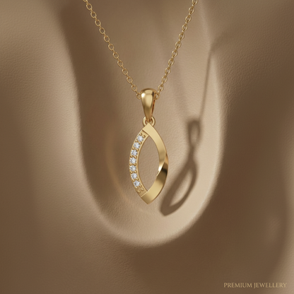 Aileron Apex Gold Plated Lab Grown Diamond Pendant
