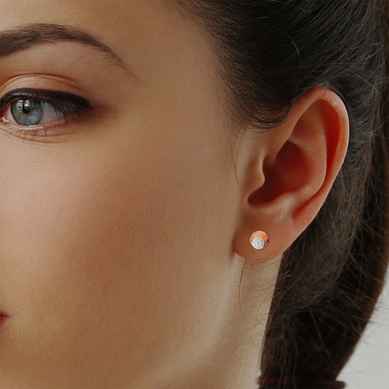 Radiant Cluster Lab Grown Diamond Stud Earrings