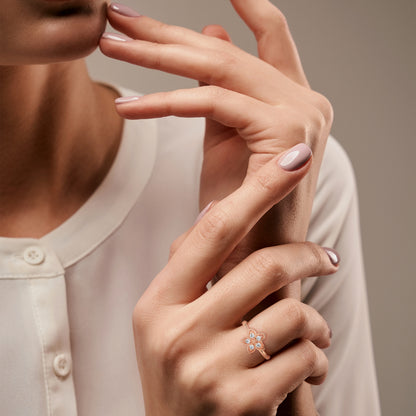 Blossom Diamond Floral Ring
