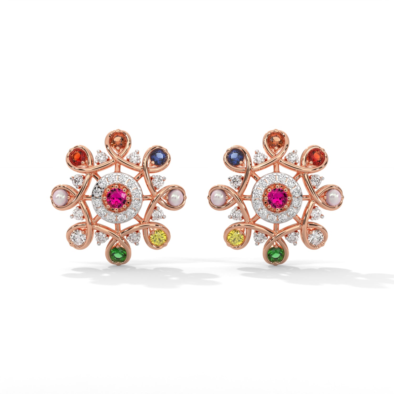 Swirling Lab Grown Diamond Harmony Studs