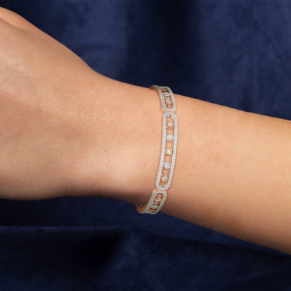 Harmony Tricolor Lab Grown Diamond Bangle