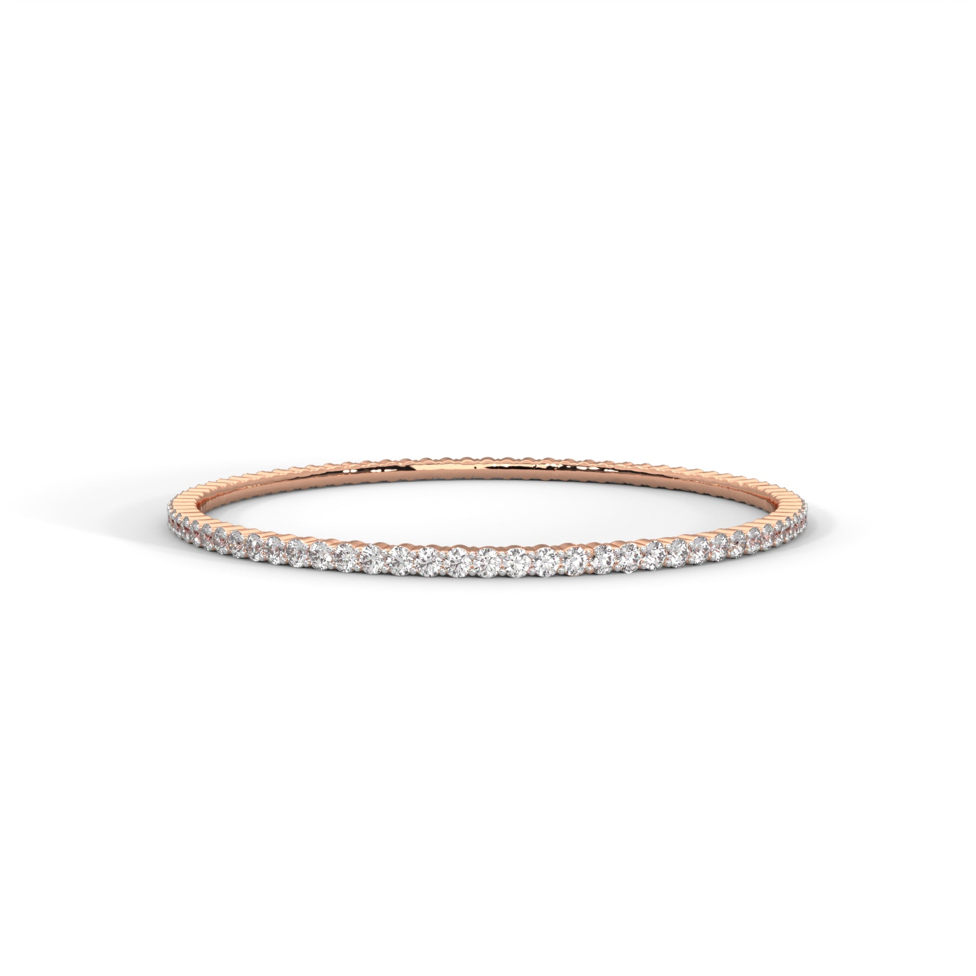 Delicate Lab Grown Diamond Embrace Bangle