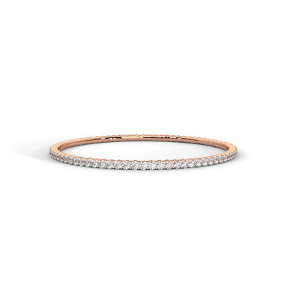 Delicate Lab Grown Diamond Embrace Bangle