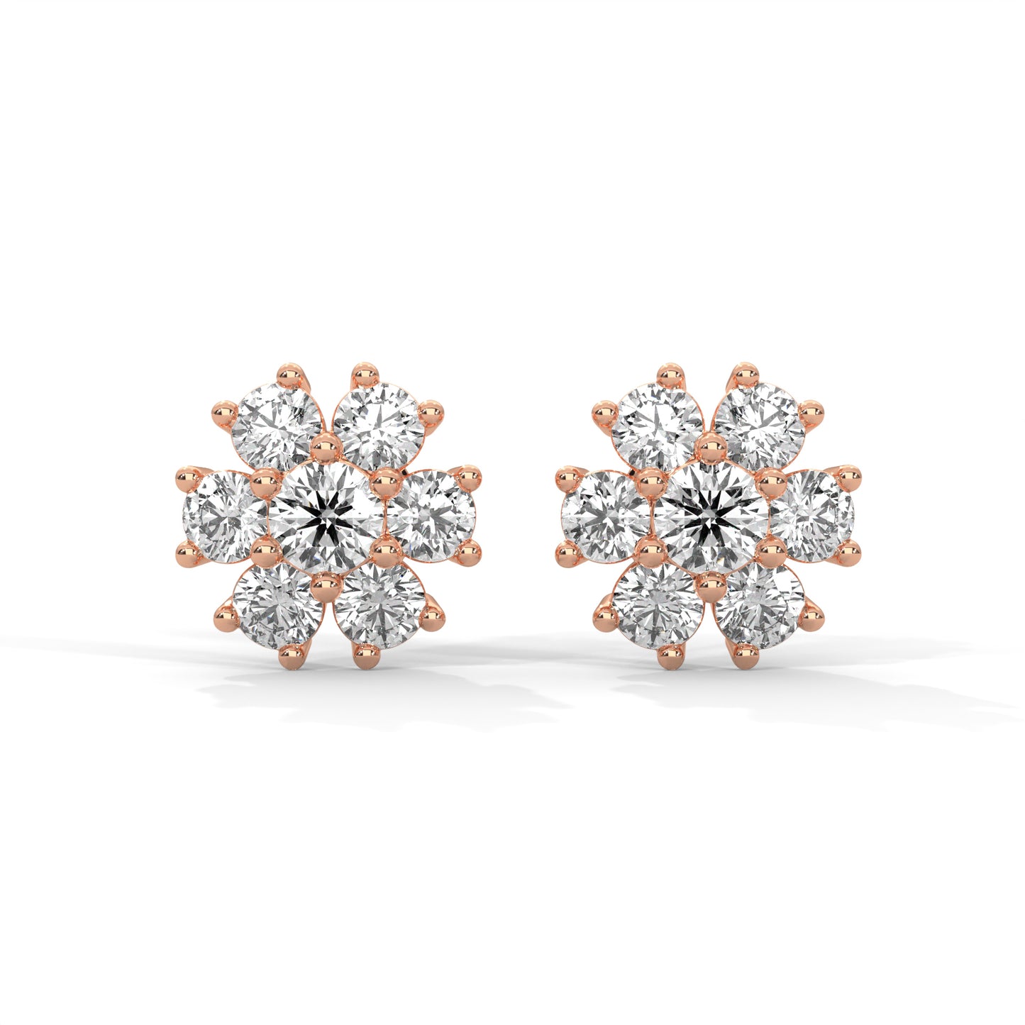 Blossom Diamond Stud Earrings
