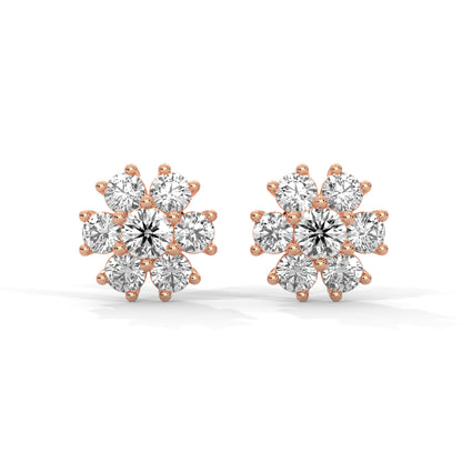 Blossom Diamond Stud Earrings