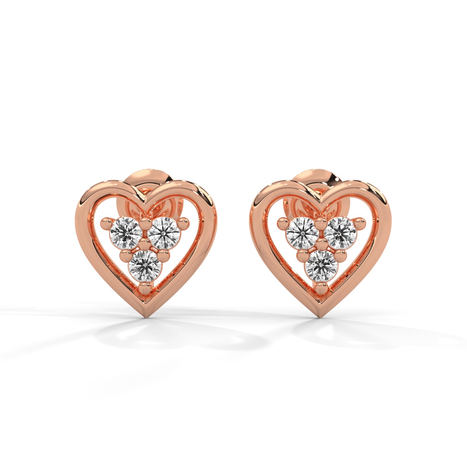 Radiant Heart Lab Grown Diamond Earrings